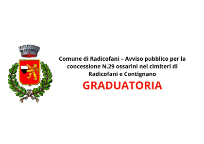 Pubblicazione della graduatoria del Bando Ossarini